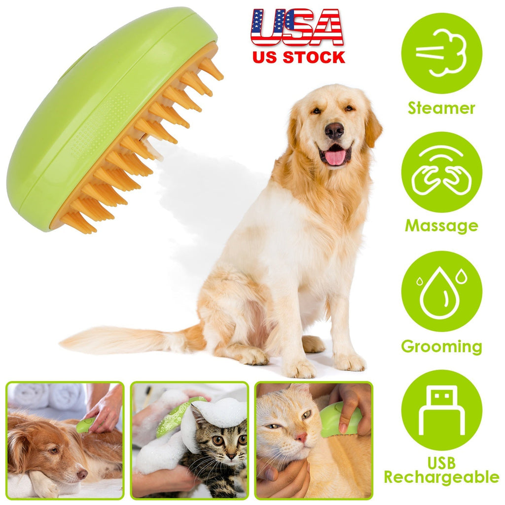 3 In 1 Cat/Dog Grooming Hair Brush with Steamer